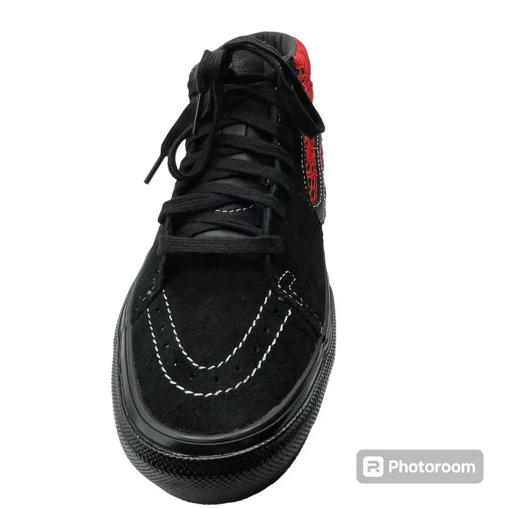 VANS Grosso Mid Premier 3D Skate Shoes Sz‎ 8.5 Unisex Red Lace/Black